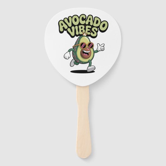Grappige Zonnebril Avocado Handwaaier (Voorkant)