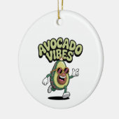 Grappige Zonnebril Avocado Keramisch Ornament (Links)