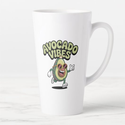 Grappige Zonnebril Avocado Latte Mok (Rechts)