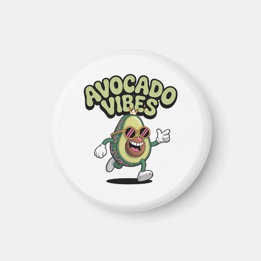 Grappige Zonnebril Avocado Magneet (Voorkant)