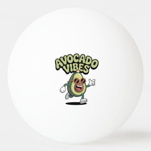 Grappige Zonnebril Avocado Pingpongbal (Voorkant)