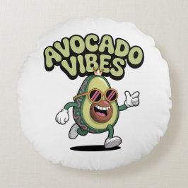 Grappige Zonnebril Avocado Rond Kussen