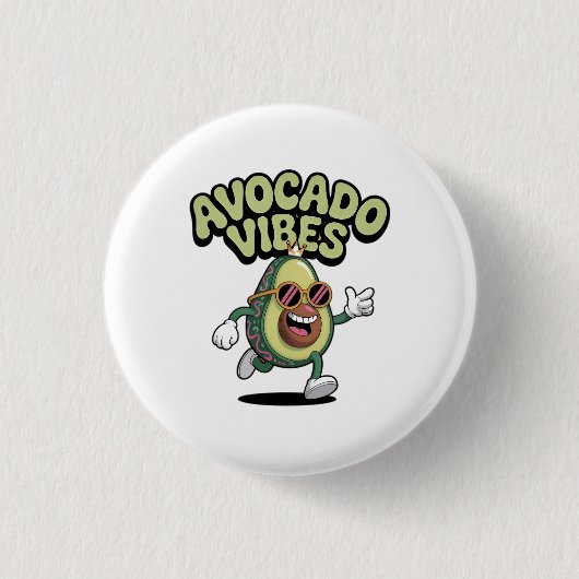 Grappige Zonnebril Avocado Ronde Button 3,2 Cm (Voorkant)
