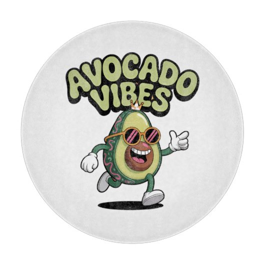 Grappige Zonnebril Avocado Snijplank (Voorkant)