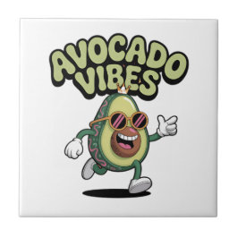 Grappige Zonnebril Avocado Tegeltje