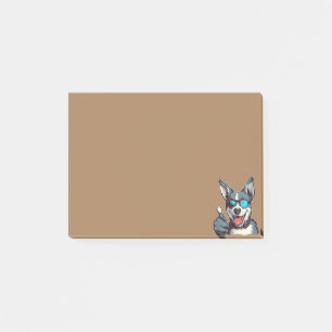 Grappige zonnebril hond met duimen omhoog post-it® notes