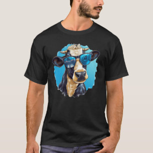 Grappige zonnebril koe t-shirt