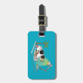 Grappige zonnebril op vakantie Cartoon | zomer Bagagelabel (Voorkant verticaal)