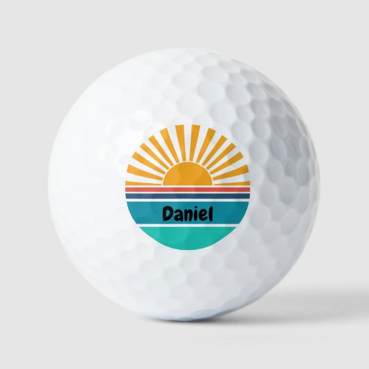 Grappige zonneschijn naam golfballen (Voorkant)