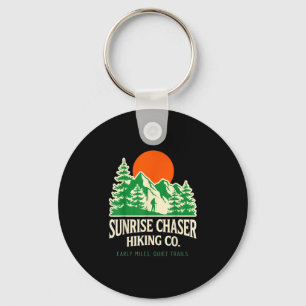 Grappige zonsopgang jager hike bergpad natuur sleutelhanger