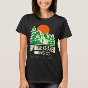 Grappige zonsopgang jager hike bergpad natuur t-shirt