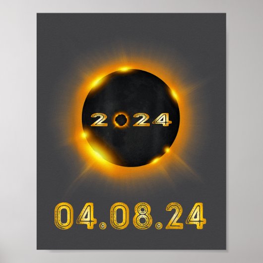 Grappige Zonsverduistering 04 08 24 Poster (Voorkant)