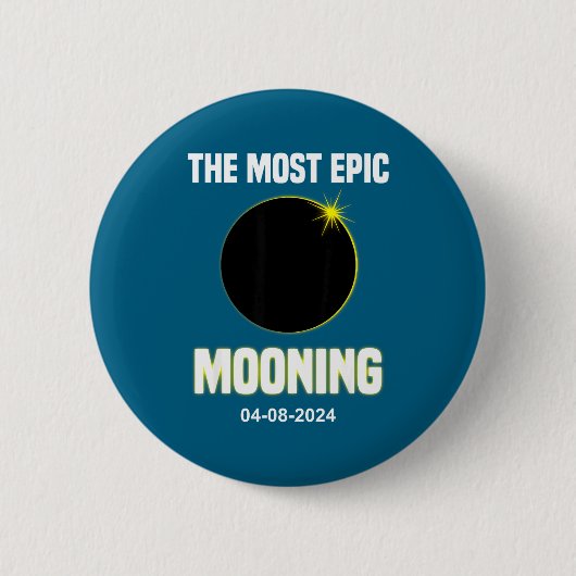 Grappige Zonsverduistering Mooning 04 08 Ronde Button 5,7 Cm (Voorkant)