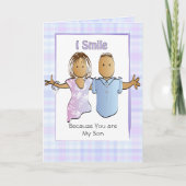 Grappige zoon Grappig Gezegde Cartoon Etnische ver Kaart (Voorkant)