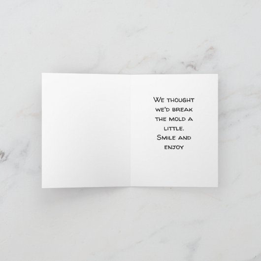 Grappige zoon in de wet en dochter trouwdag kaart (Binnen)