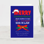 grappige zoon in de wet Kerstmis Kaart (Voorkant)