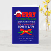 grappige zoon in de wet Kerstmis Kaart (Gele Bloem)