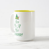 Grappige zoon van een notenkraker kerstkoffie tweekleurige koffiemok (Voorkant links)