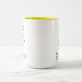 Grappige zoon van een notenkraker kerstkoffie tweekleurige koffiemok (Center)