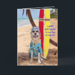 Grappige Zoon Verjaardag Kaart<br><div class="desc">Op de voorkant: "Fijne verjaardag voor onze leuke liefhebbende zoon!" Binnenin: "... van degenen die de rekening betalen." In het midden van de stad bevinden zich de conservatieve Moses & Myrtie. U kunt de tekst, lettertypen en de grootte en kleur van lettertypen aanpassen. De strandachtergrond en de buitenhuisachtergrond binnen zijn...</div>