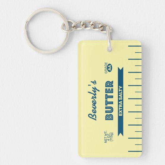 Grappige Zoute Aangepaste Boter Stok Acryl Sleutelhanger (Voorkant)