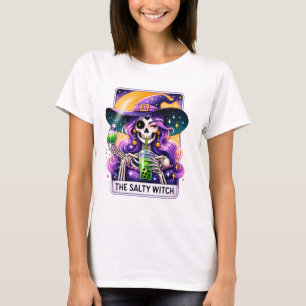 Grappige zoute heks tarot t-shirt