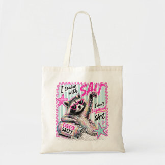Grappige Zoute Zomer Sassy Strand Wasbeer Canvas Tote Bag