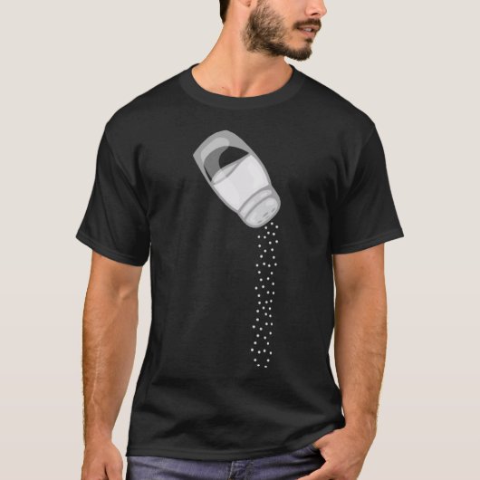 Grappige zoutkorrels zouten Shaker dus zoute overs T-shirt (Voorkant)
