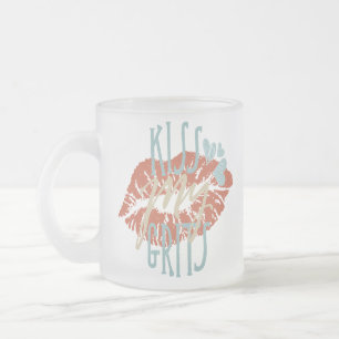 Grappige Zuid-Gezegden Kiss My Grits Typography Matglas Koffiemok