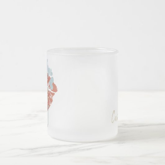 Grappige Zuid-Gezegden Kiss My Grits Typography Matglas Koffiemok (Center)