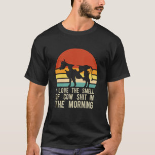 Grappige Zuivelboer Retro Veehouder Ruikt Koe T-shirt