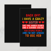 Grappige Zus Zeggen Bedankkaart (Voorkant / Achterkant)