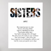 Grappige ZUSJES Poster – Grappig Cadeau voor Zus (Voorkant)