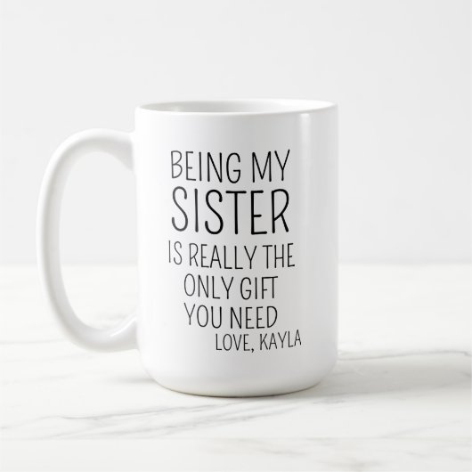Grappige Zuster Mok, Zuster Cadeaus, Grappig Zuste Koffiemok (Links)