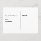 Grappige zwaaiende pelikaan bewegende aankondiging briefkaart (Achterkant)