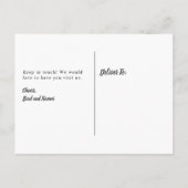 Grappige zwaaiende pelikaan bewegende aankondiging briefkaart (Achterkant)