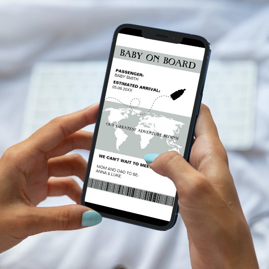 Grappige zwangerschap aankondiging boarding pass s