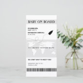 Grappige zwangerschap aankondiging boarding pass s (Staand voorkant)