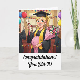 Grappige Zwangerschap College Afstuderen Kaart