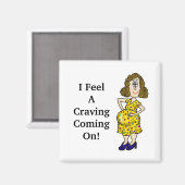 Grappige zwangerschap hunkeren ijskast magneet (Voorkant / Achterkant)