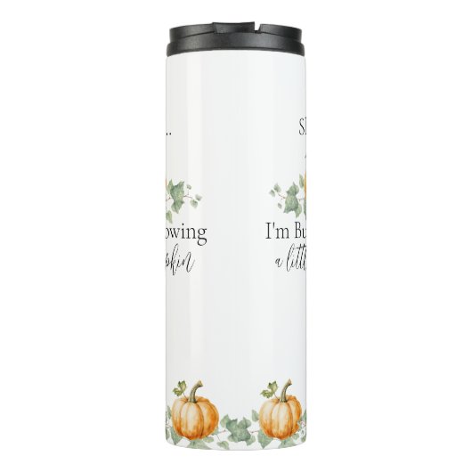 Grappige zwangerschap Toekomst Moeder Pompoen Tumb Thermosbeker (Achterkant)