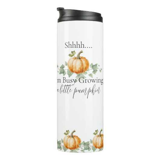 Grappige zwangerschap Toekomst Moeder Pompoen Tumb Thermosbeker (Geroteerd rechts)