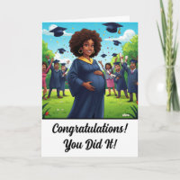 Grappige zwangerschaps universiteitsdiploma kaart