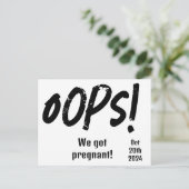 Grappige zwangerschapsaankondiging briefkaart (Staand voorkant)