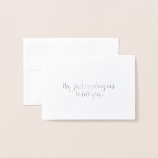 Grappige zwangerschapsaankondiging Mini Folie Kaar Folie Kaarten (Voorkant met envelop)