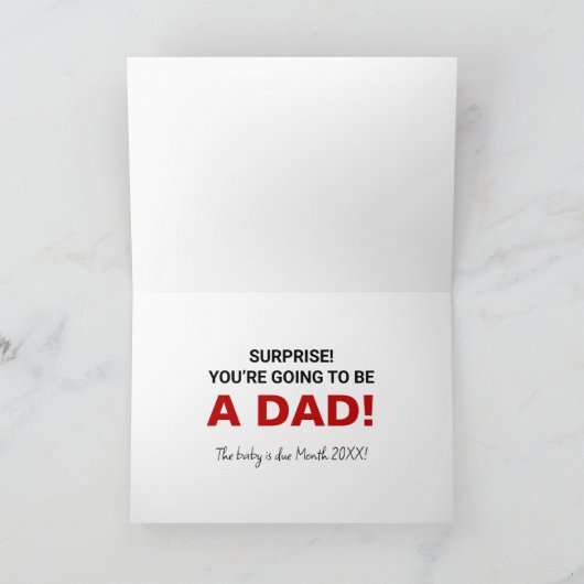 Grappige zwangerschapsaankondiging voor echtgenoot kaart (Binnen)