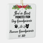 Grappige zwangerschapsaankondiging voor hond groot keramisch ornament (Rechts)