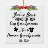Grappige zwangerschapsaankondiging voor hond groot keramisch ornament (Achterkant)