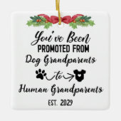 Grappige zwangerschapsaankondiging voor hond groot keramisch ornament (Voorkant)