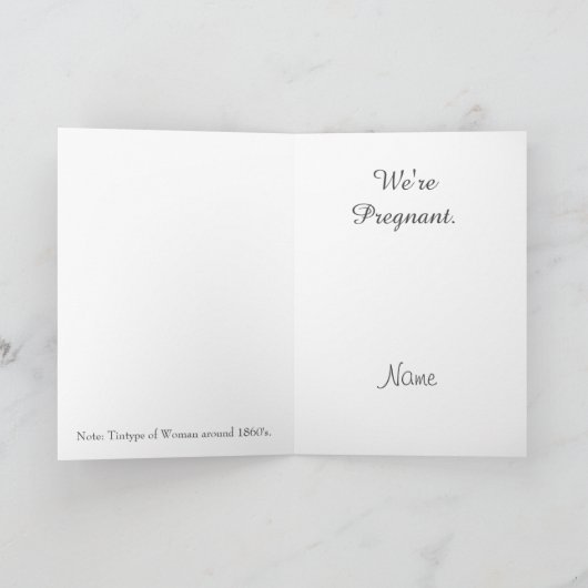 Grappige zwangerschapsaankondiging Wenskaart Aankondiging (Binnen)